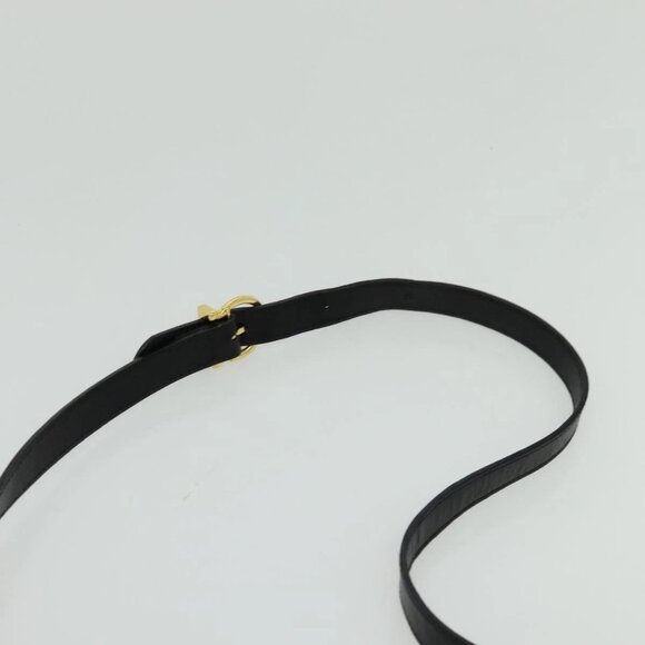 Salvatore Ferragamo Gancini Hand Bag Leather 2way Black Gold Auth 137422 - Picture 12 of 16